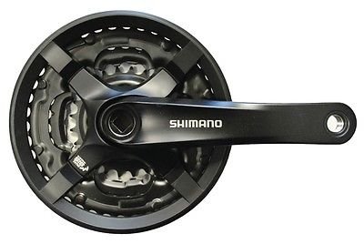 Система Shimano TY501 3х6/7/8 (175мм, квадрат, 46/30, с защитой, с болтами, для 2x7/8ск Черный)