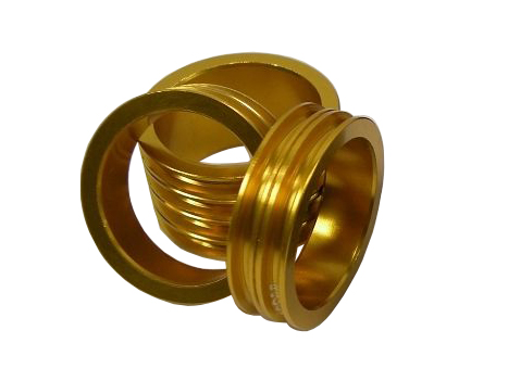Проставочное кольцо Neco SPACER-R 1-1/8"х10мм золотое, алюминиевое