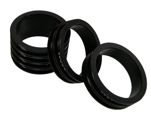 Проставочное кольцо Neco SPACER-R 1-1/8"х5мм черное, алюминиевое
