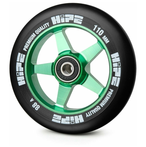 Колесо HIPE H09 110мм для трюкового самоката (Зеленый/Черный)