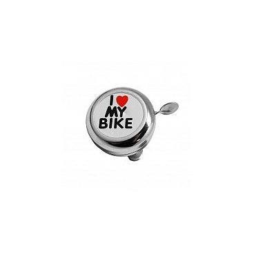 Звонок "I LOVE MY BIKE" хром