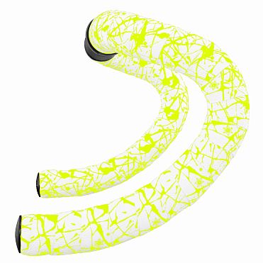Обмотка руля SUPACAZ SUPER STICKY KUSH CHAOS SPLAT WHITE/NEON YELLOW