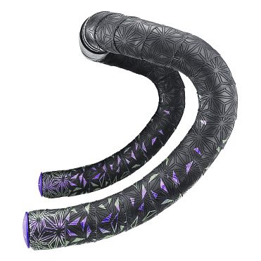 Обмотка руля SUPACAZ SUPER STICKY KUSH STAR FADE, PURPLE REFRACTOR / Purple Plugs