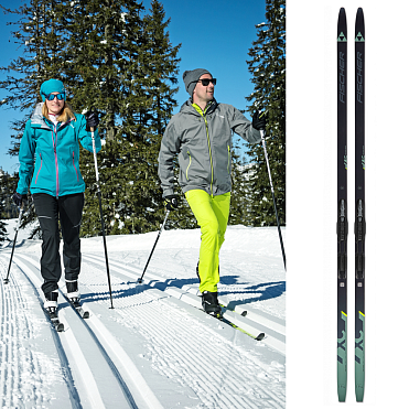 Беговые лыжи Fischer TWIN SKIN SPORT EF с креплениями Nordic Tour Step-In IFP 25-26