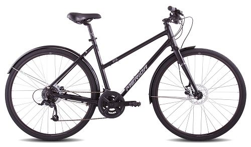 Велосипед MERIDA CROSSWAY URBAN 50 LADY 2023 (51см (М) Черный/Серебристый)