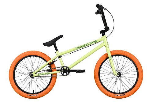Велосипед Stark Madness BMX 5 2023 (One Size Оливковый/Оранжевый)