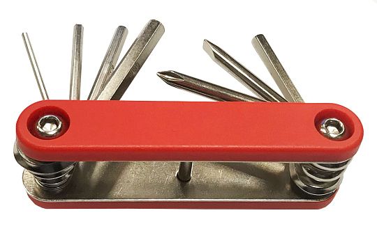 Набор шестигранных ключей 2/3/4/5/6мм с отверткой +\-