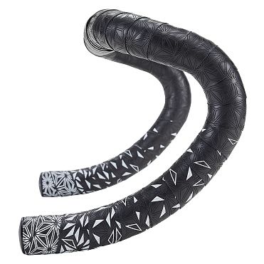 Обмотка руля SUPACAZ SUPER STICKY KUSH STAR FADE, White / Black Plugs