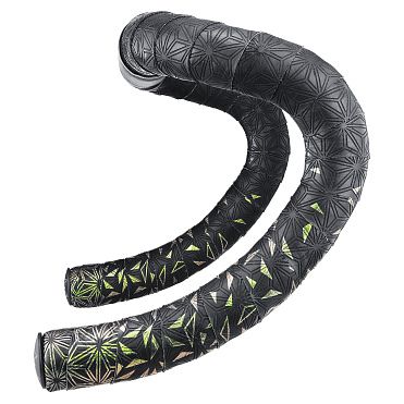 Обмотка руля SUPACAZ SUPER STICKY KUSH STAR FADE, GREEN EMERALD / Black Plugs