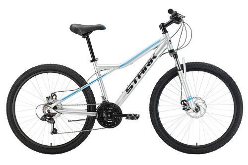 Велосипед Stark Slash 26.2 D 2022 (16" Серый/Голубой)