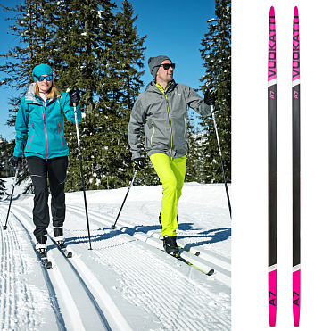 Беговые лыжи VUOKATTI Classic Step Black/Magenta