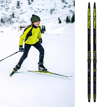 Беговые лыжи Fischer TWIN SKIN SPEEDMAX 80 JR IFP 25-26