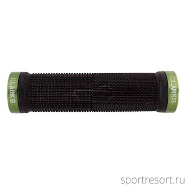 Грипсы CLARKS CLO201 130мм ЧЕРНЫЕ зеленые фиксаторы