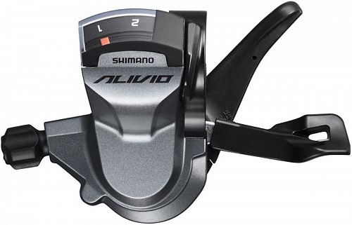 Шифтер Shimano Alivio M4010, 2х9 (2 скорости, левый, тр.1800мм, )
