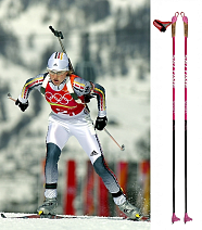 Палки SkiTime Sport 100% карбон Pink