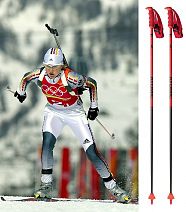 Палки SkiTime Race 1.0 Carbon Black-Red