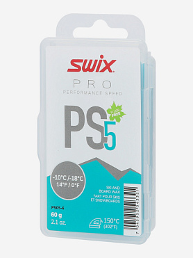 Парафин SWIX PS5 Turquoise, -10°C/-18°C, 60 гр