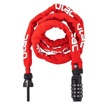 Замок ULAC 52nd STREET,кодовый, 4мм x 120 см, Red