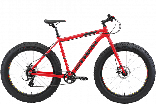 Велосипед Stark Fat 26.2 HD 2021 (18" Красный/Черный)