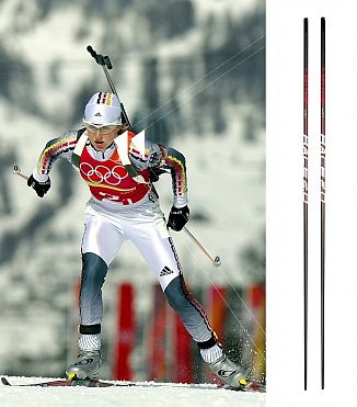 Палки SkiTime Race 2.0 Carbon Black-Red