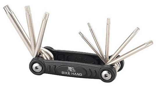 Мультитул BIKEHAND YC-282, Torx, чёрный/хром