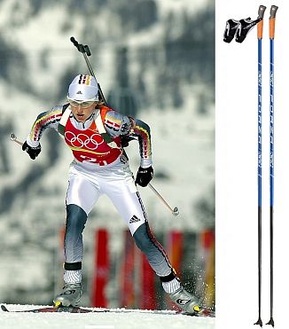 Палки KV+ FORZA Clip Blue/White 25-26