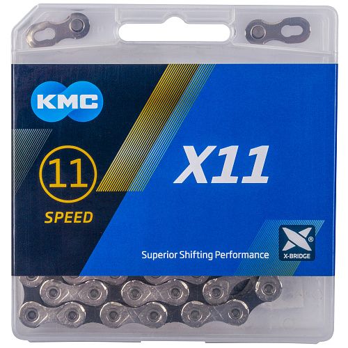 Цепь KMC X11,11 ск. черно/серебряная