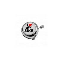 Звонок "I LOVE MY BIKE" хром