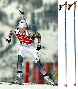 Палки KV+ FORZA Clip Blue/White 25-26