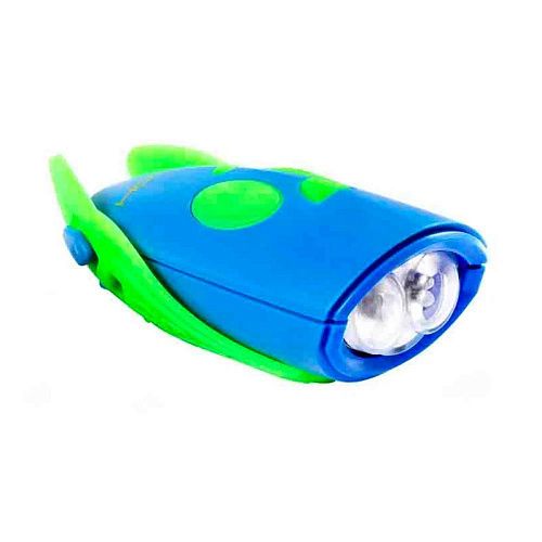 Электрический звонок + фонарик Hornit Mini Green and Blue
