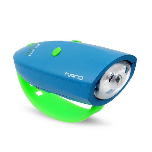 Электрический звонок + фонарик Hornit NANO Blue/Green
