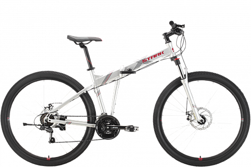 Велосипед Stark Cobra 29.2 D 2021 (20" Серебристый/Красный)