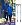 Палки д/скандинавской ходьбы Larsen Extreme Blue раздвижные 70-140см (3х секционные) в чехле